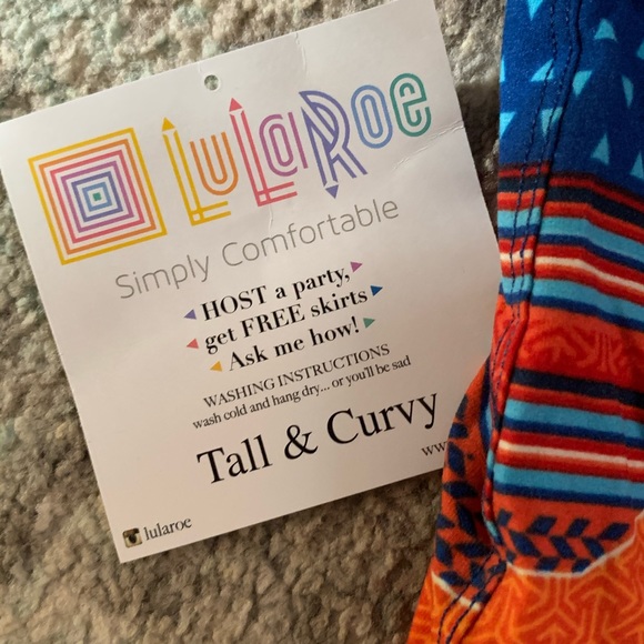 BNWT TC ORANGE/BLUES SOUGHT AFTER LULAROE PATTERN - Picture 3 of 5